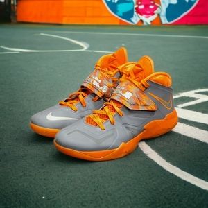 Nike Lebron Zoom Soldier 7 gray and orange size 11